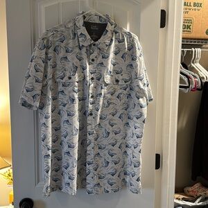 Croft and Barrow short sleeve marlin print shirt